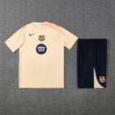 Kit Shirt + Shorts Barcelona Training Beige/Dark Blue 25/26