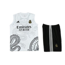 KIT MAGLIA SMANICATA + PANTALONCINI ALLENAMENTO REAL MADRID 2023/24 BIANCO