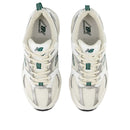 New Balance 530 Sea Salt with White and Marsh Green MR530SX