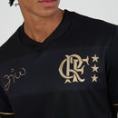 Camisa Flamengo Zico 1981 Preto e Ouro Retrô Masculina