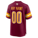 Washington Commanders - Burgundy Custom NFL Game Jersey